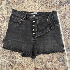 Agolde Dee Short in Washed Black